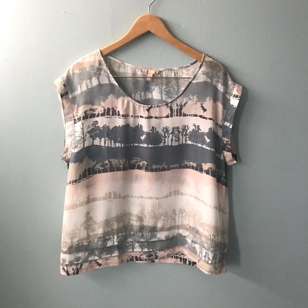 BANANA REPUBLIC Sheer multi color top